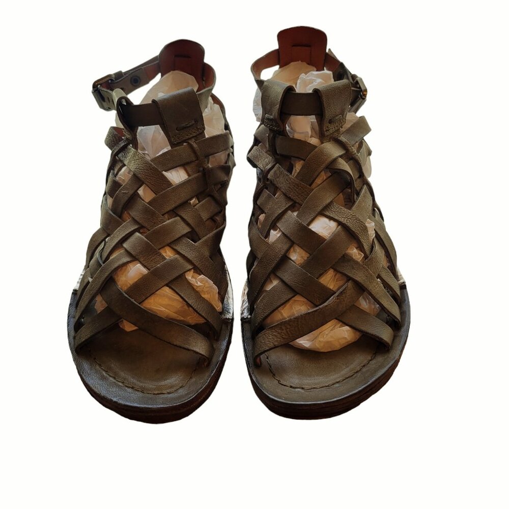 A.S.98 Army Green Sandals Size 37 - Picture 2 of 11